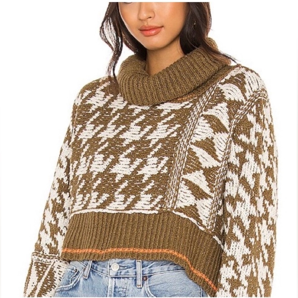 Free People Jupiter Pullover Sweater Shaded Grass - Small